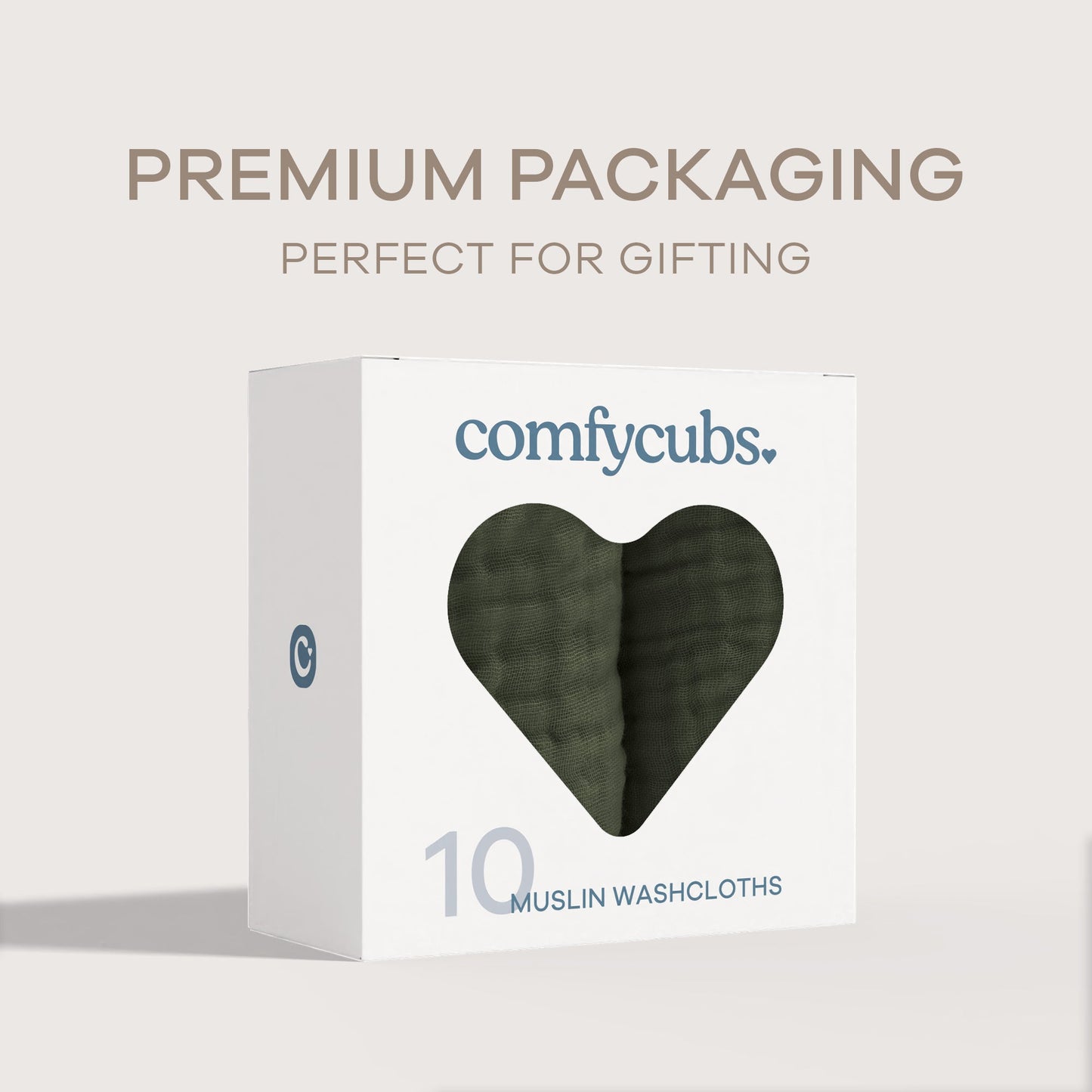 Muslin Washcloths - Kelp