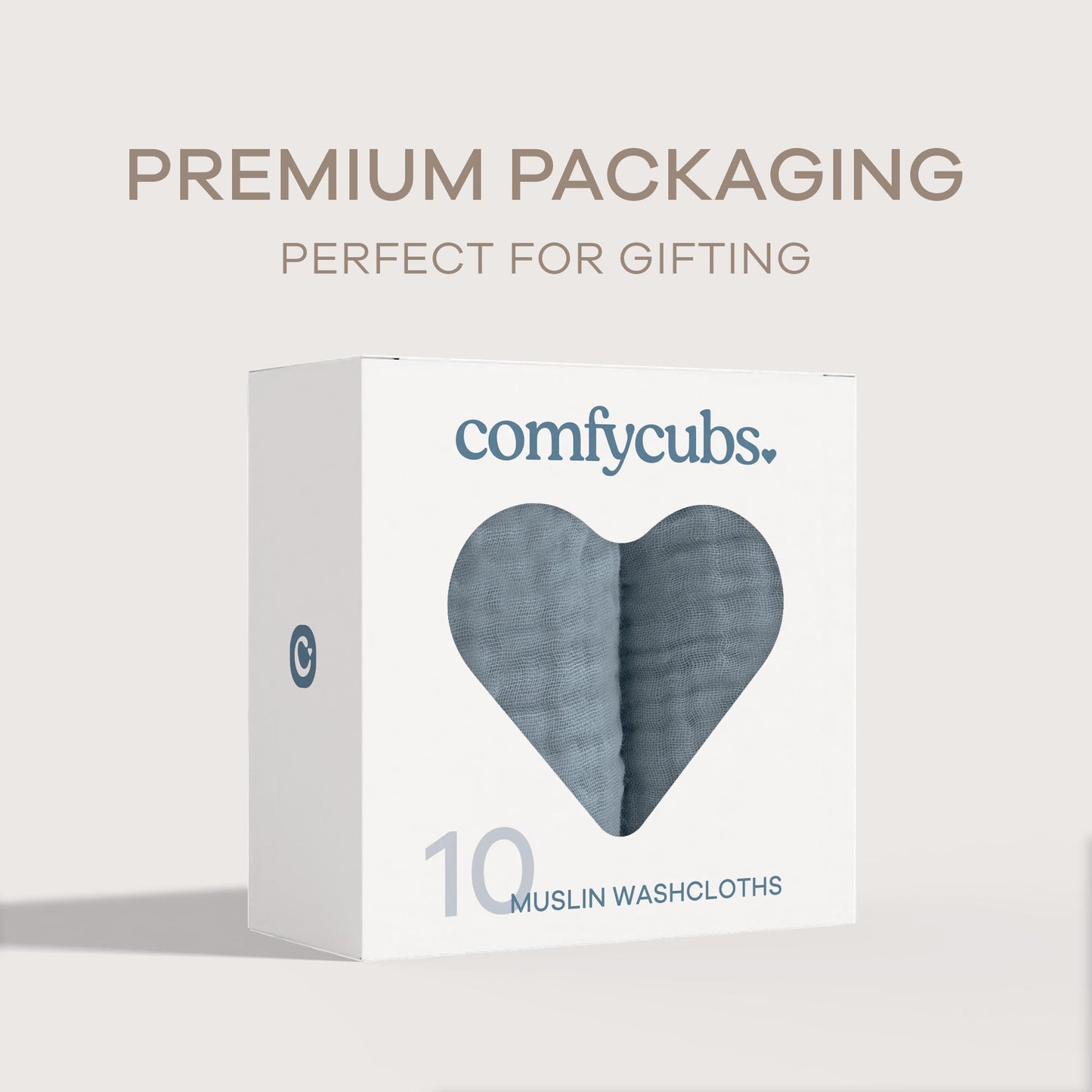 Muslin Washcloths - Pacific Blue