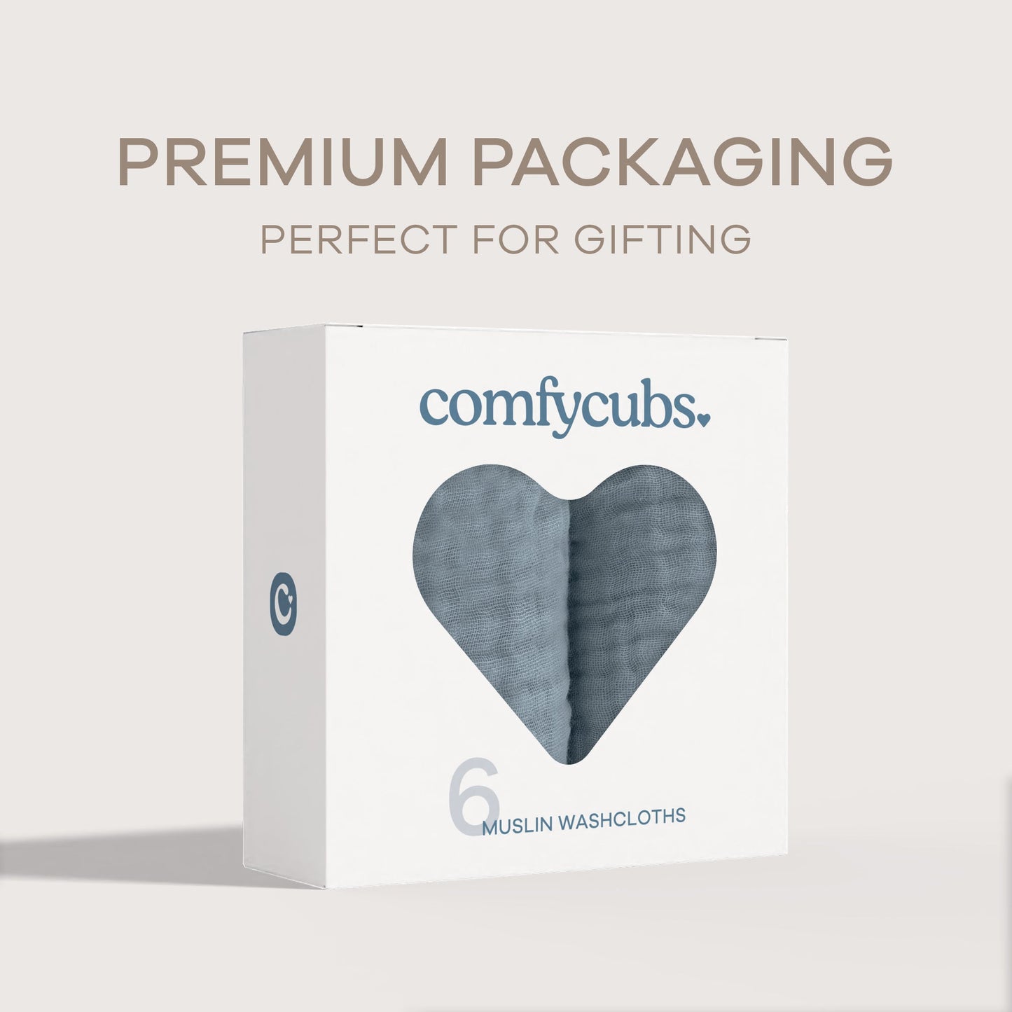 Muslin Washcloths - Pacific Blue