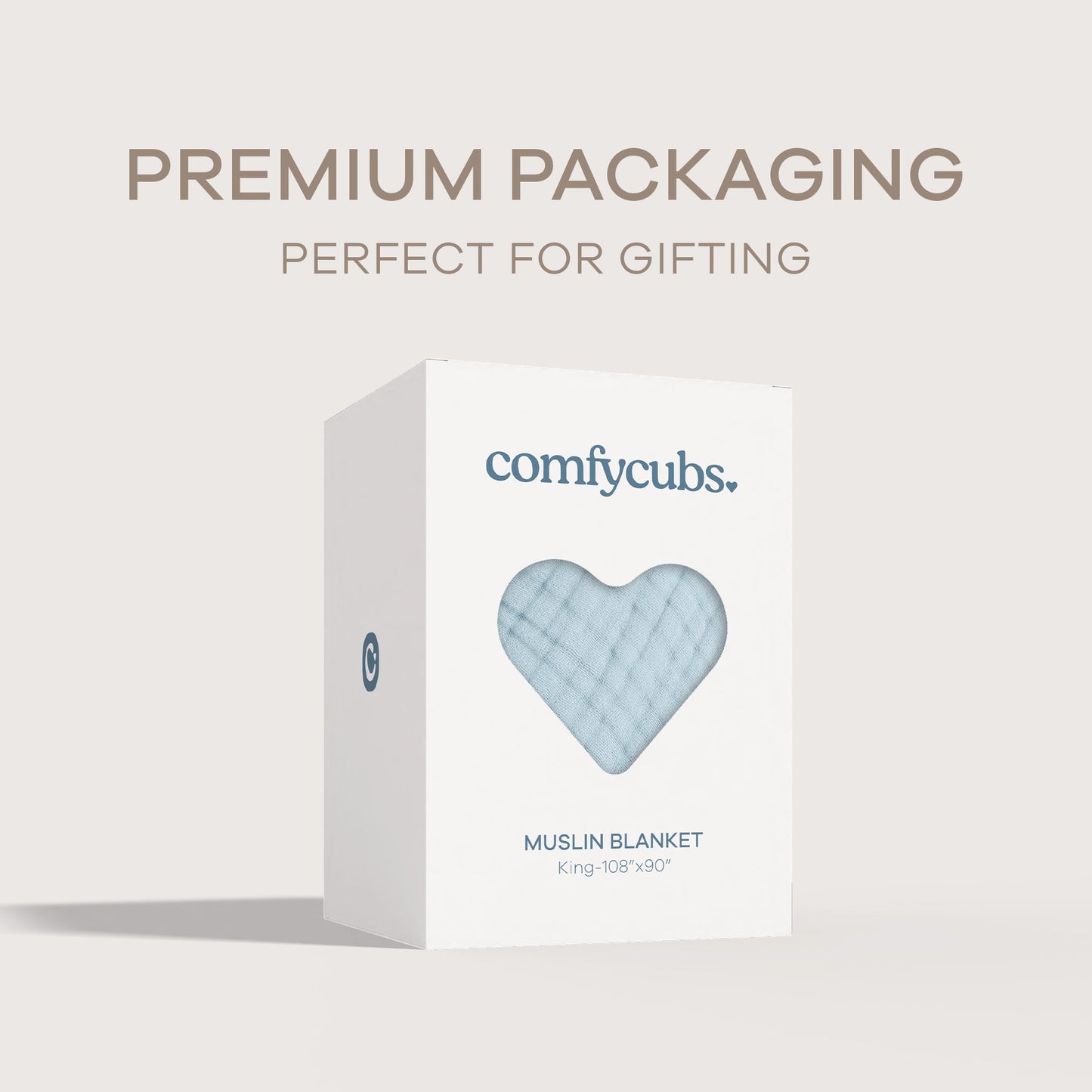 Adult Muslin Blanket in Sky Blue