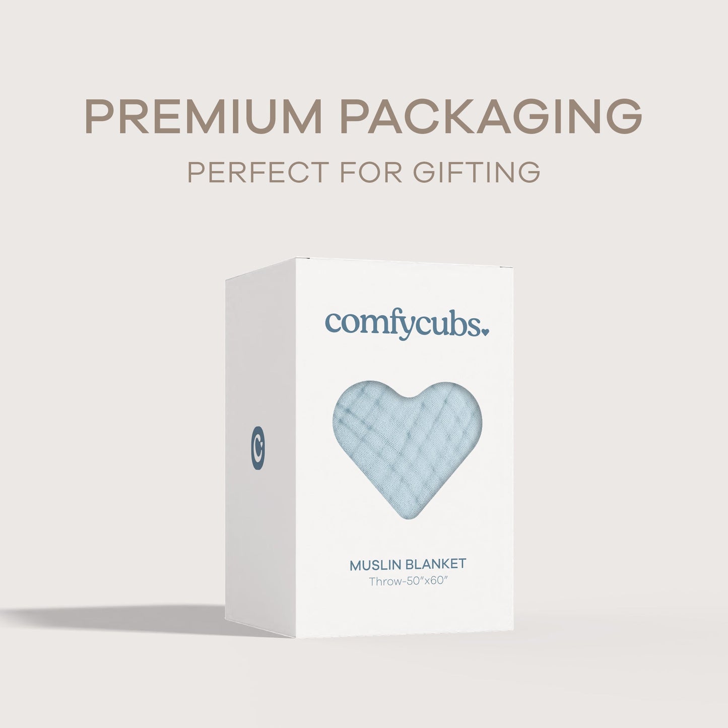 Adult Muslin Blanket in Sky Blue