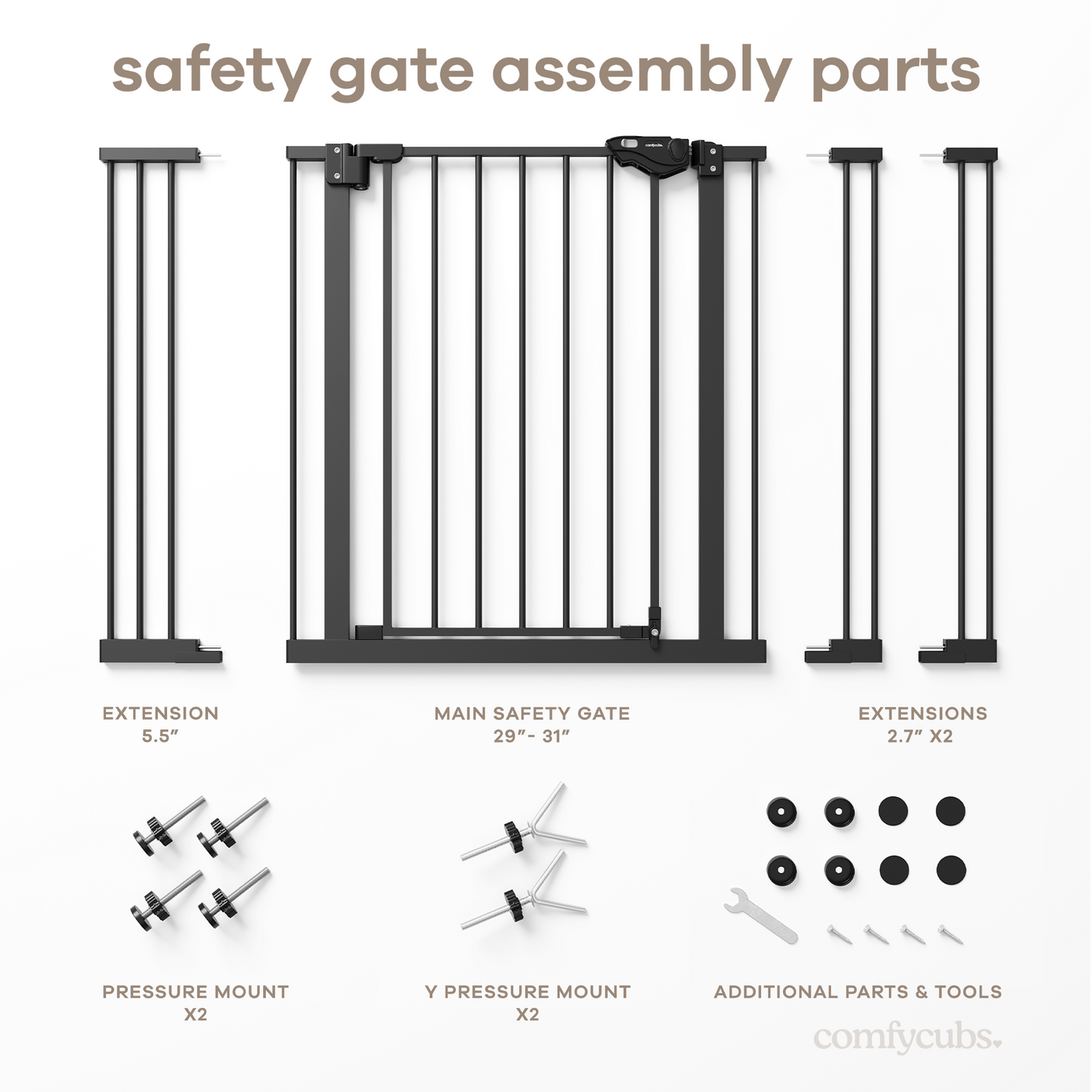 Baby Safety Gate - Black