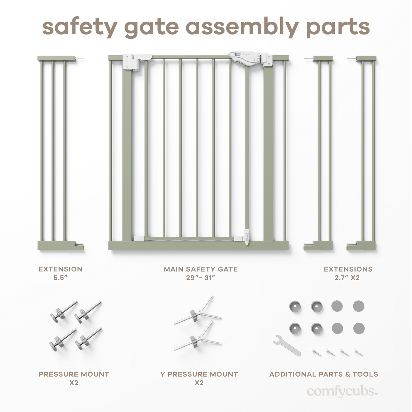Baby Safety Gate - Sage