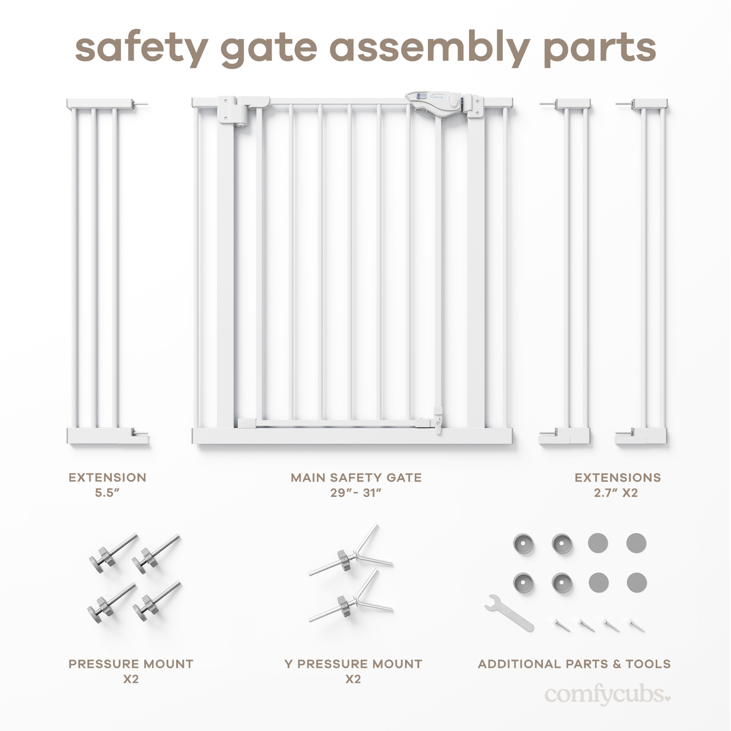 Baby Safety Gate - White