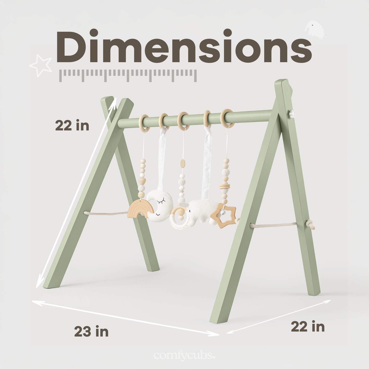 Baby Play Gym in Sage