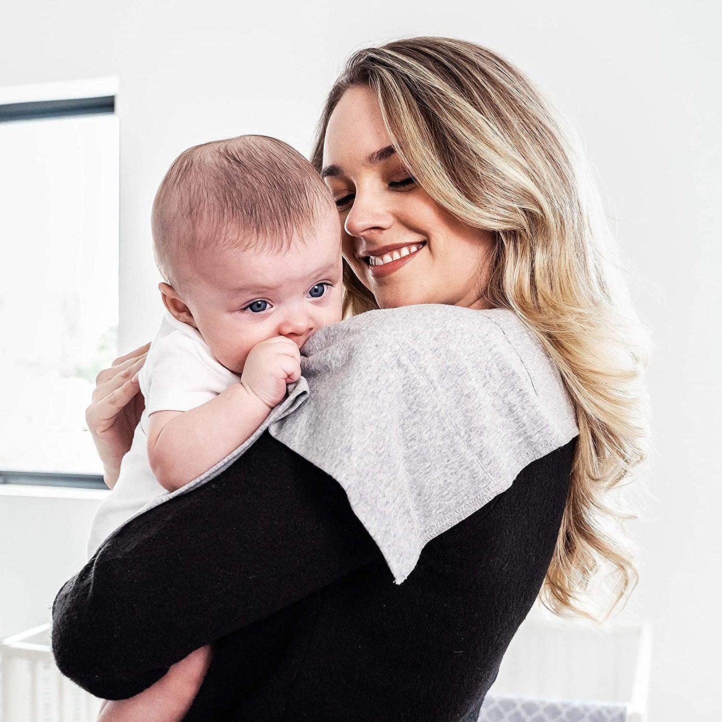 Cotton Burp Cloths - Grey