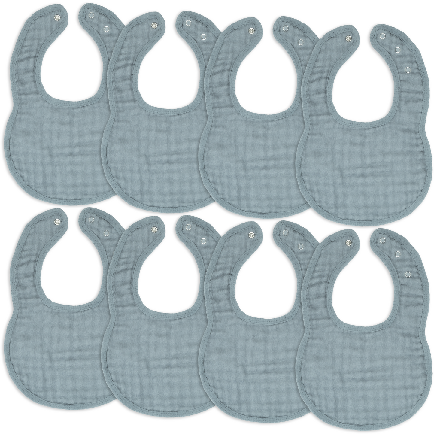 Muslin Bibs - Pacific Blue