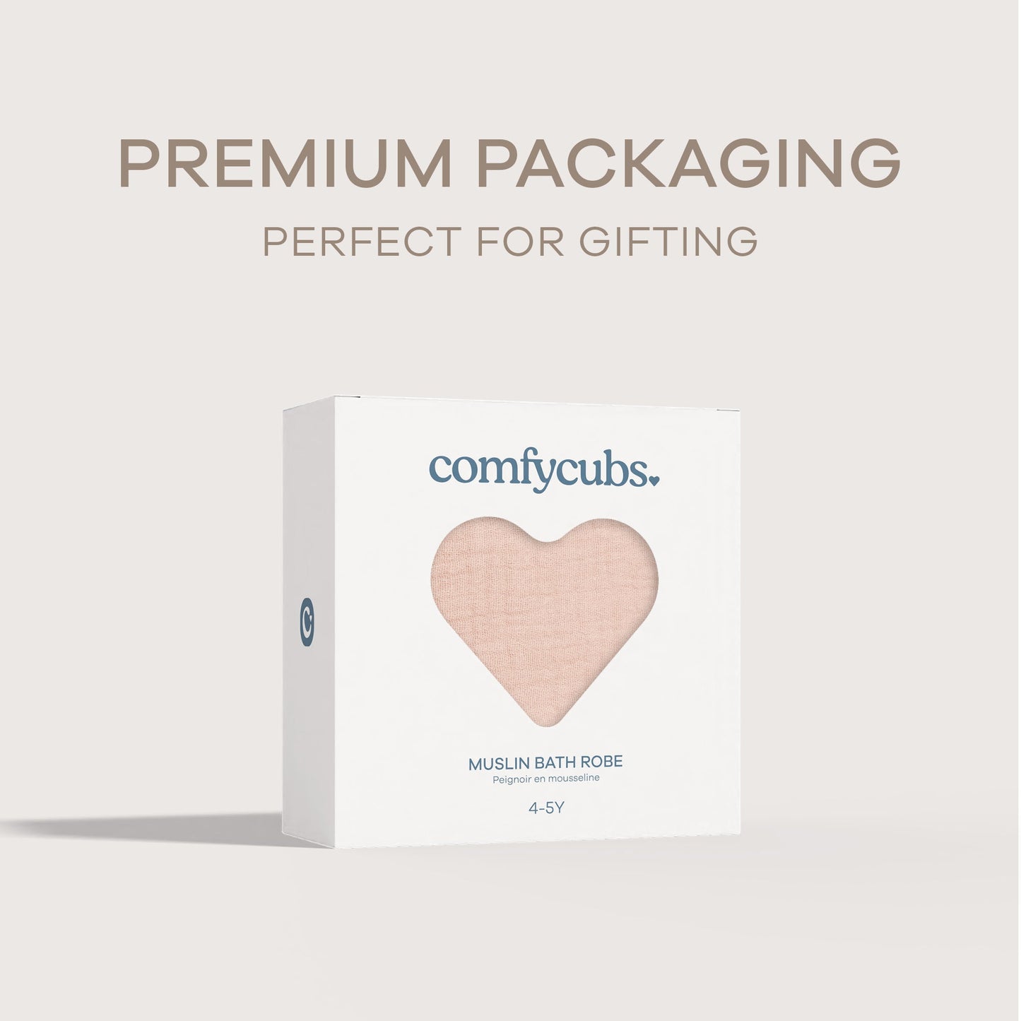 Muslin Bath Robe for Kids, Blush