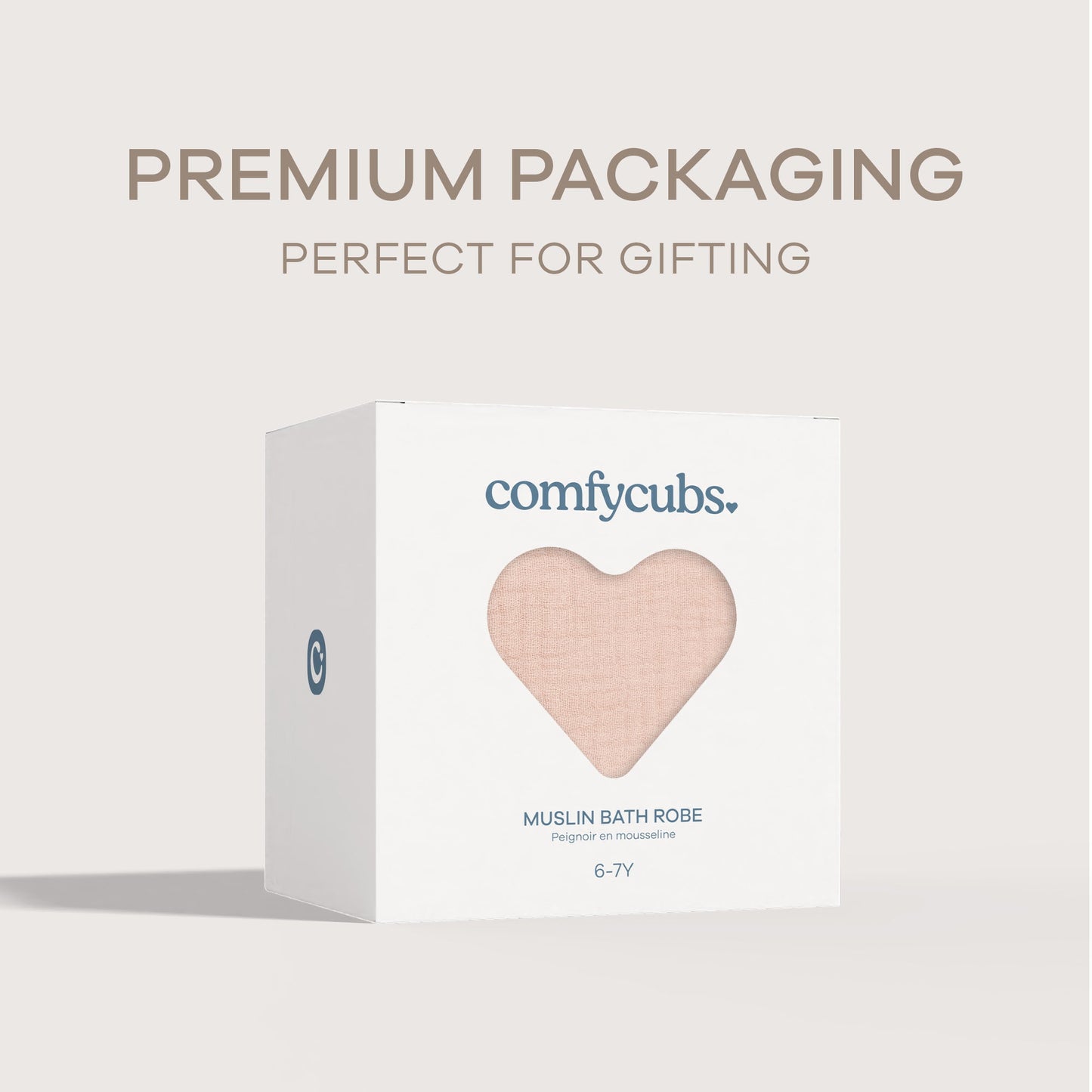 Muslin Bath Robe for Kids, Blush