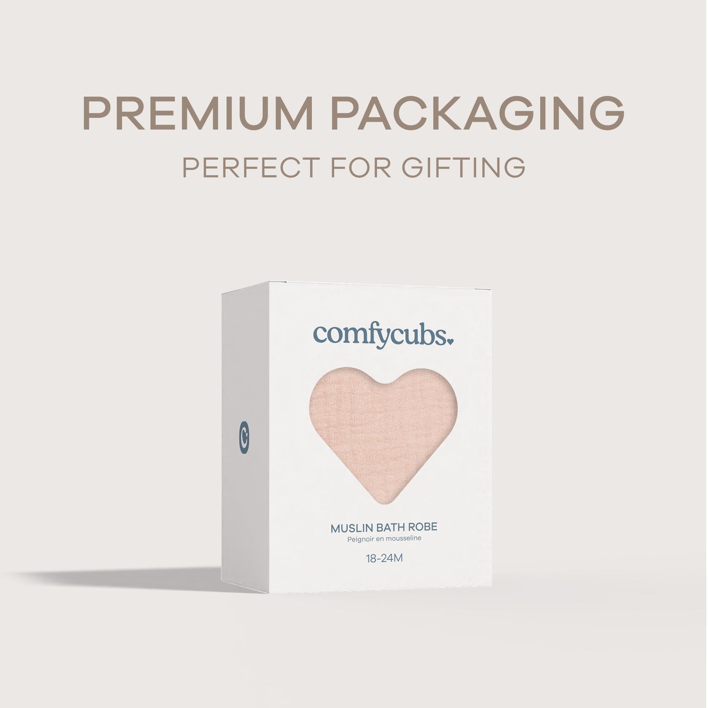 Muslin Bath Robe for Kids, Blush