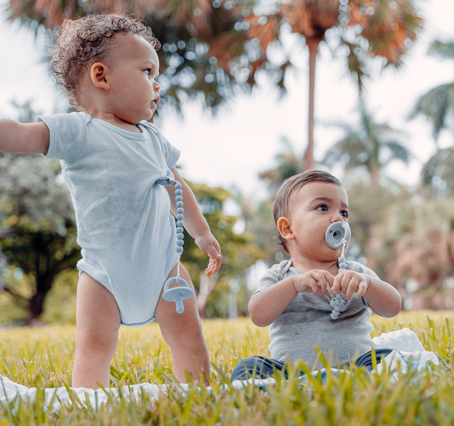 Pacifiers, 4 Pack - Sky Blue