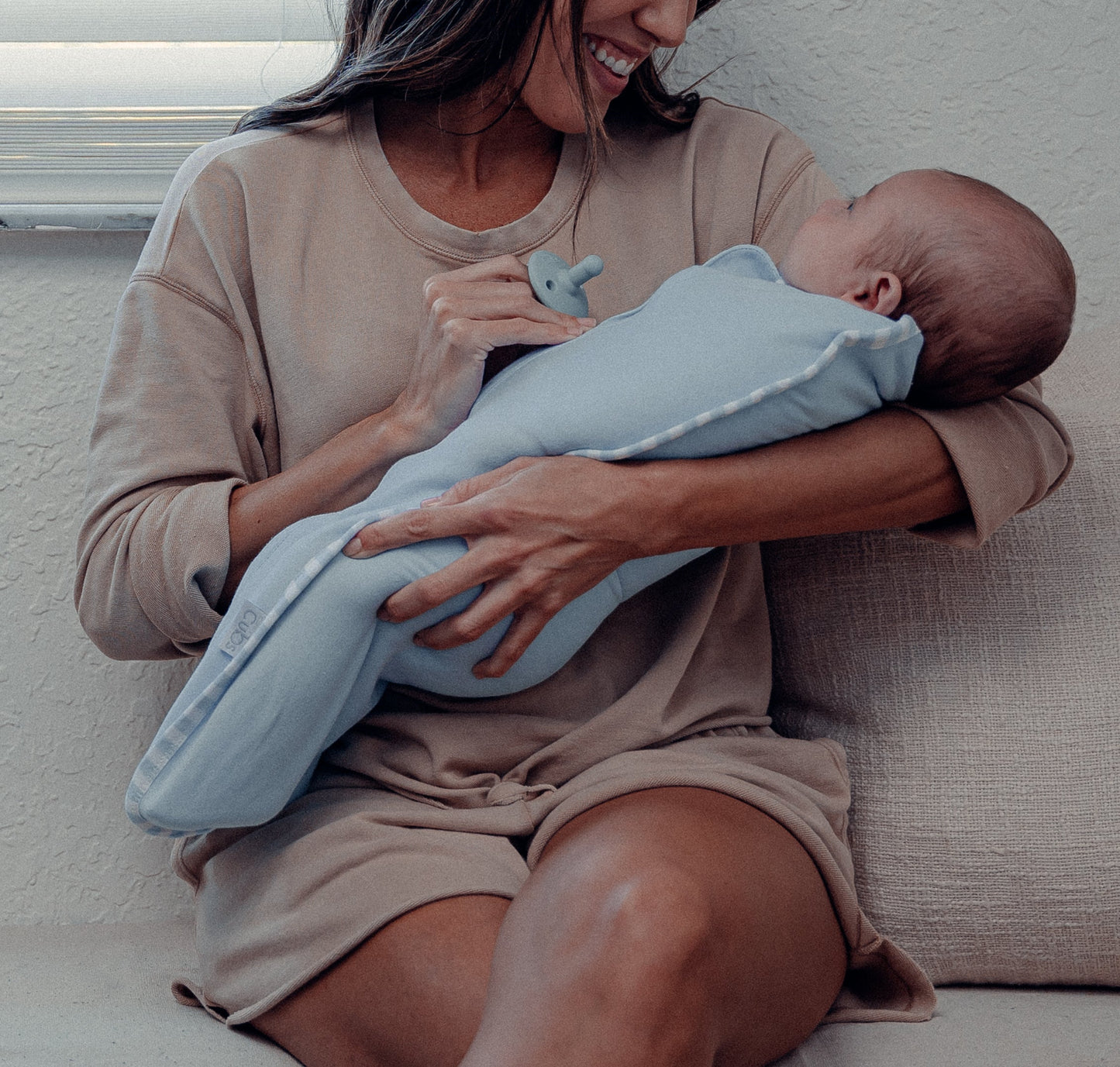 Easy Zipper Swaddle Blankets - Blue