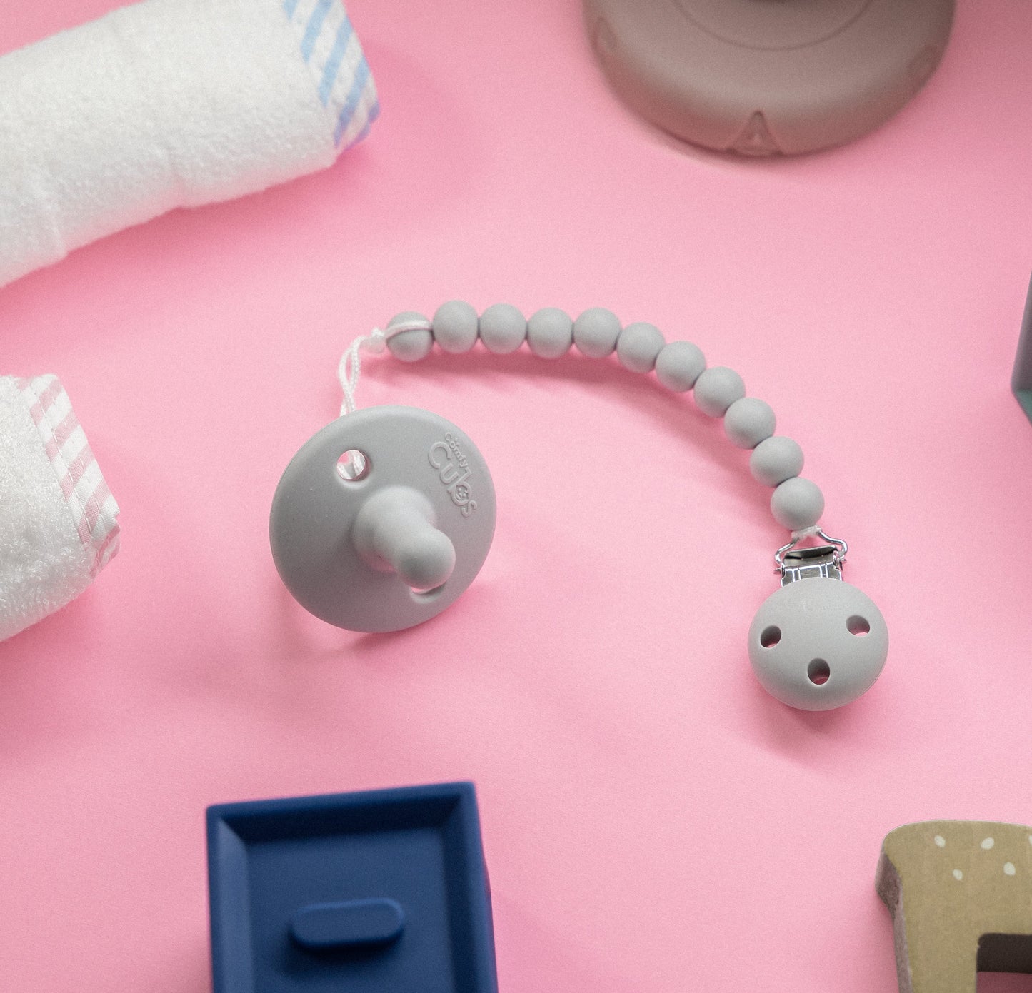 Pacifiers, 4 Pack - Grey