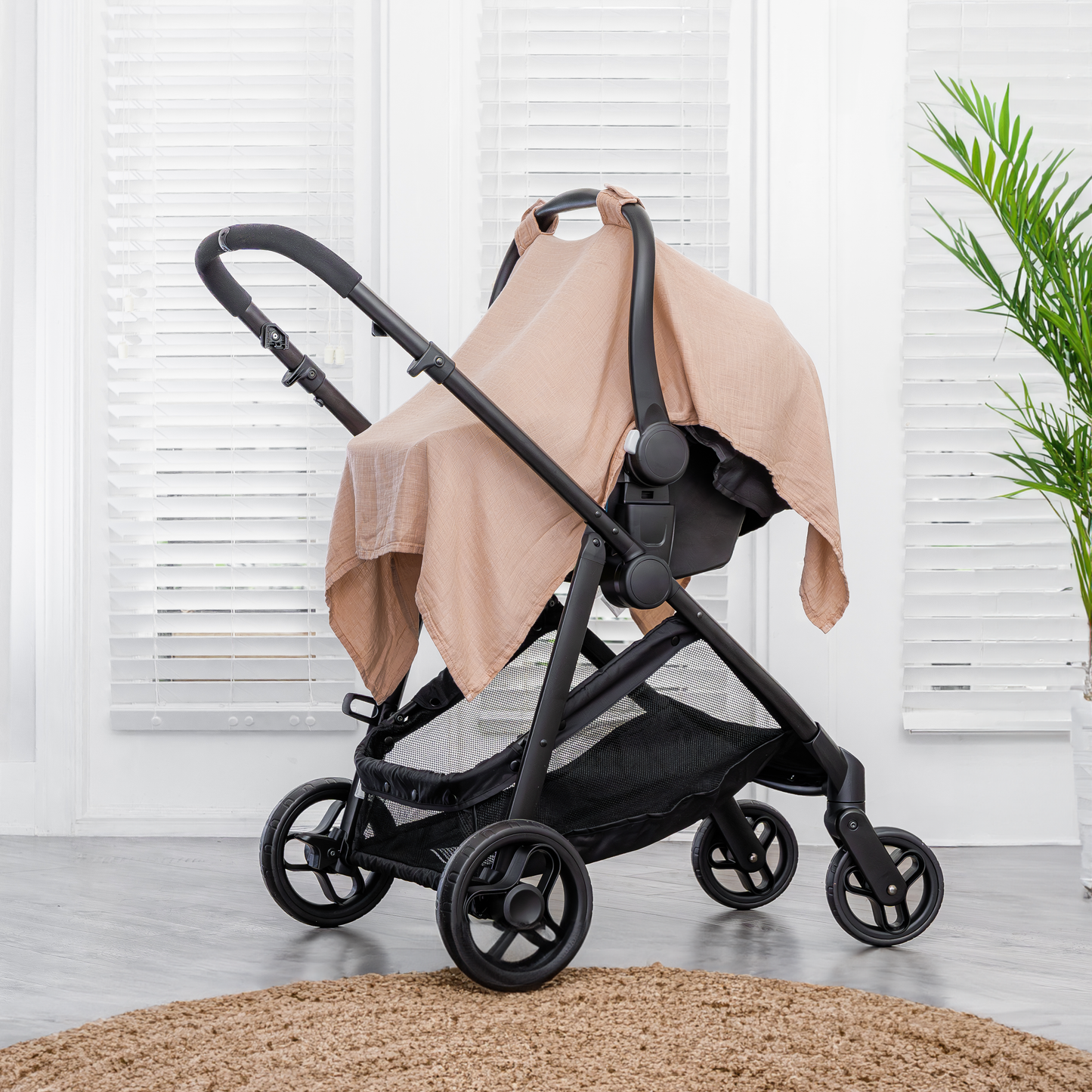 Baby Car Seat Cover - Blush