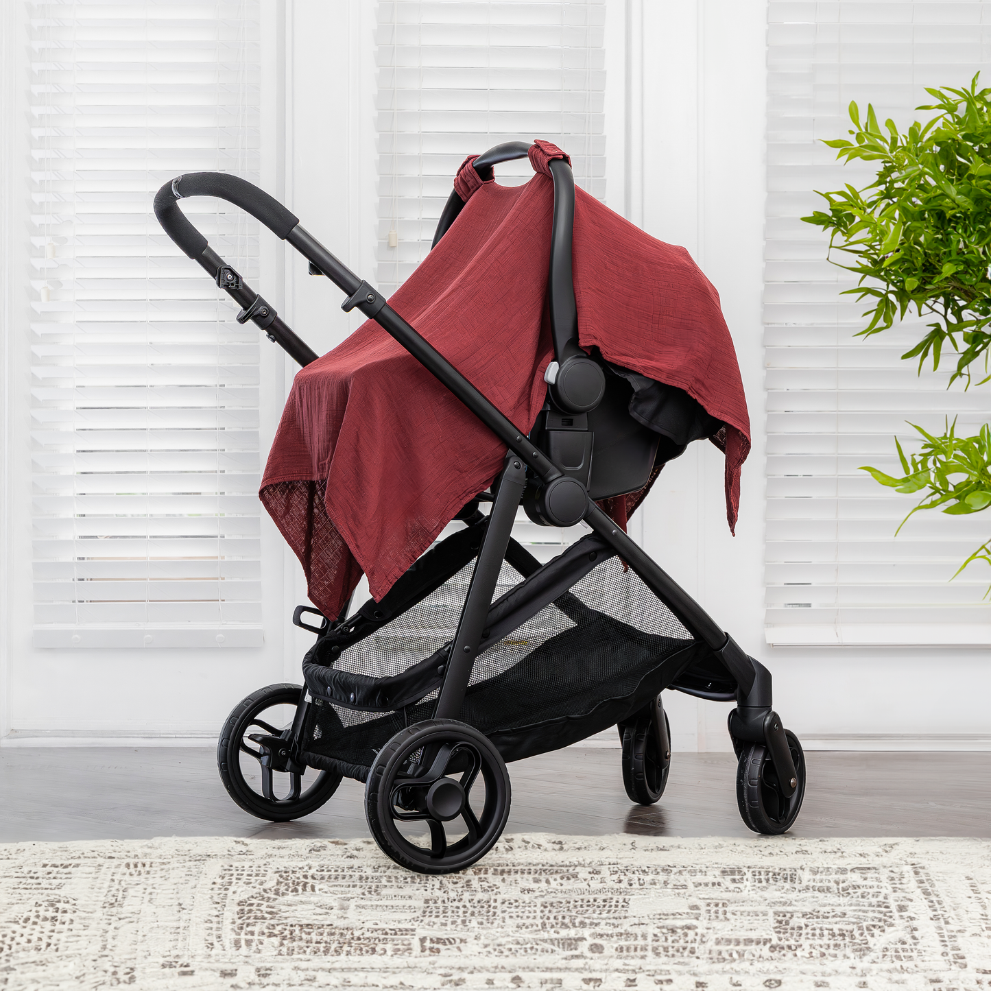 Baby Car Seat Cover - Wine