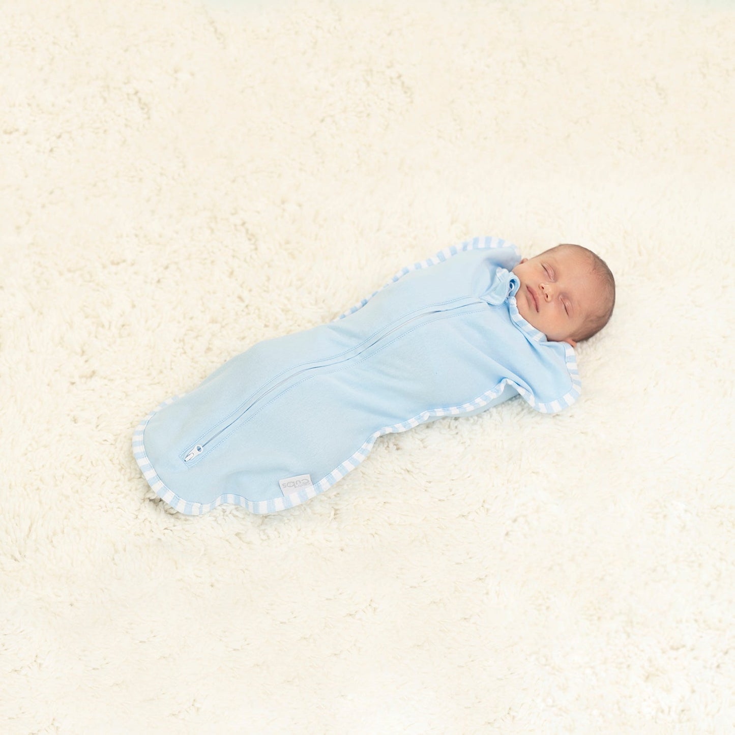 Easy Zipper Swaddle Blankets - Blue