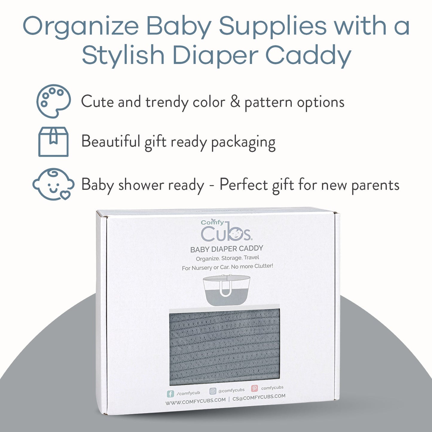 Rope Diaper Caddy - Pacific Blue