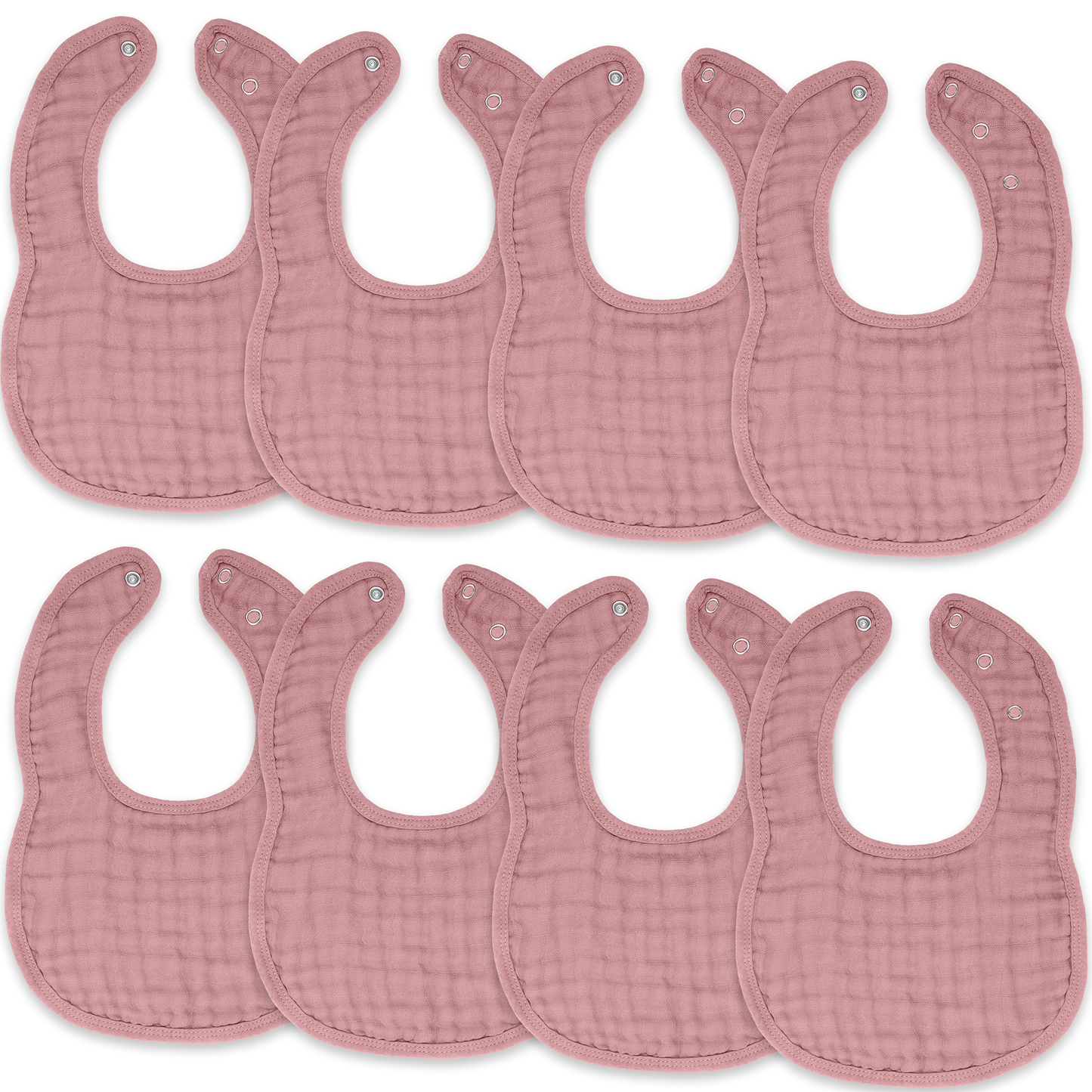 Muslin Bibs - Mauve