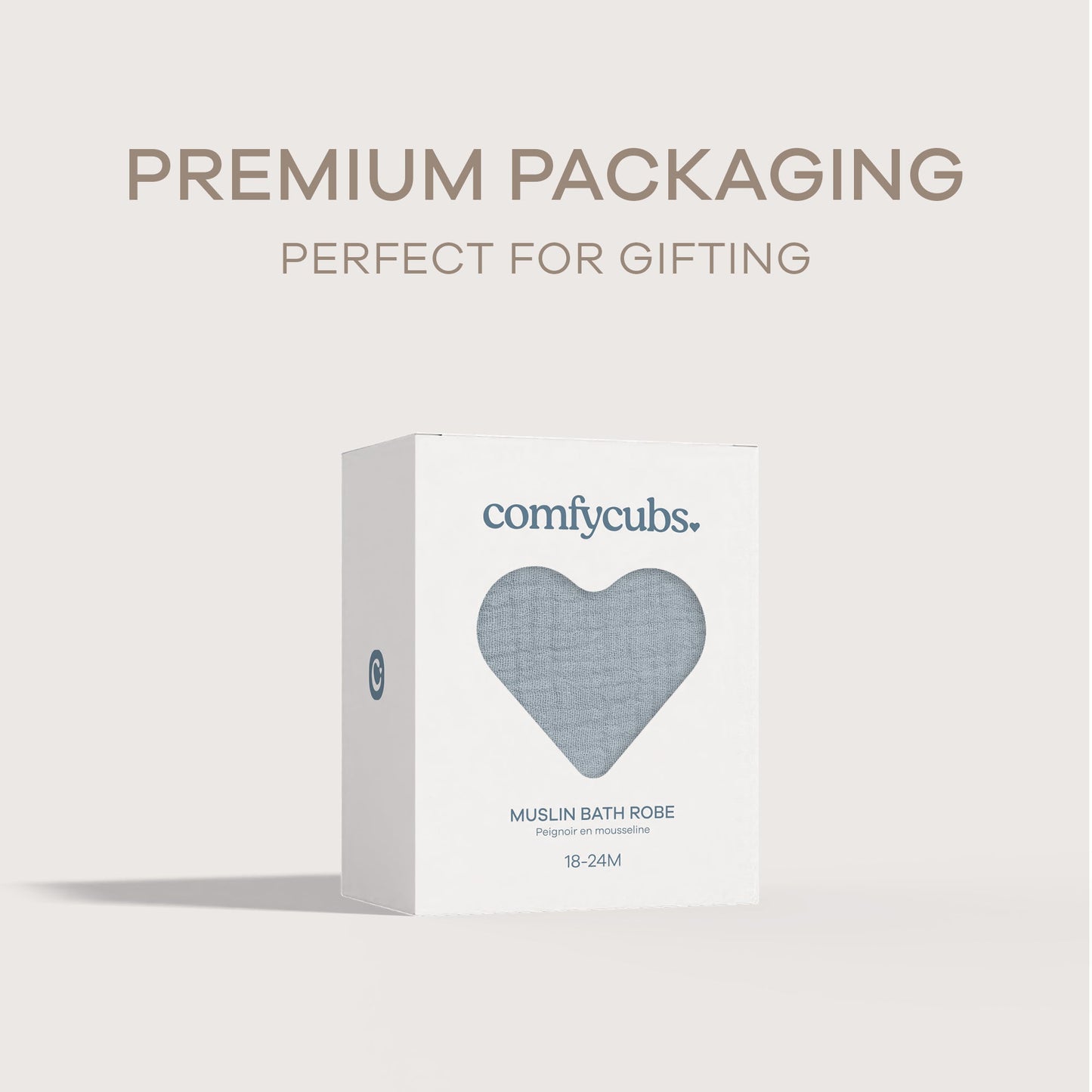 Muslin Bath Robe for Kids, Pacific Blue