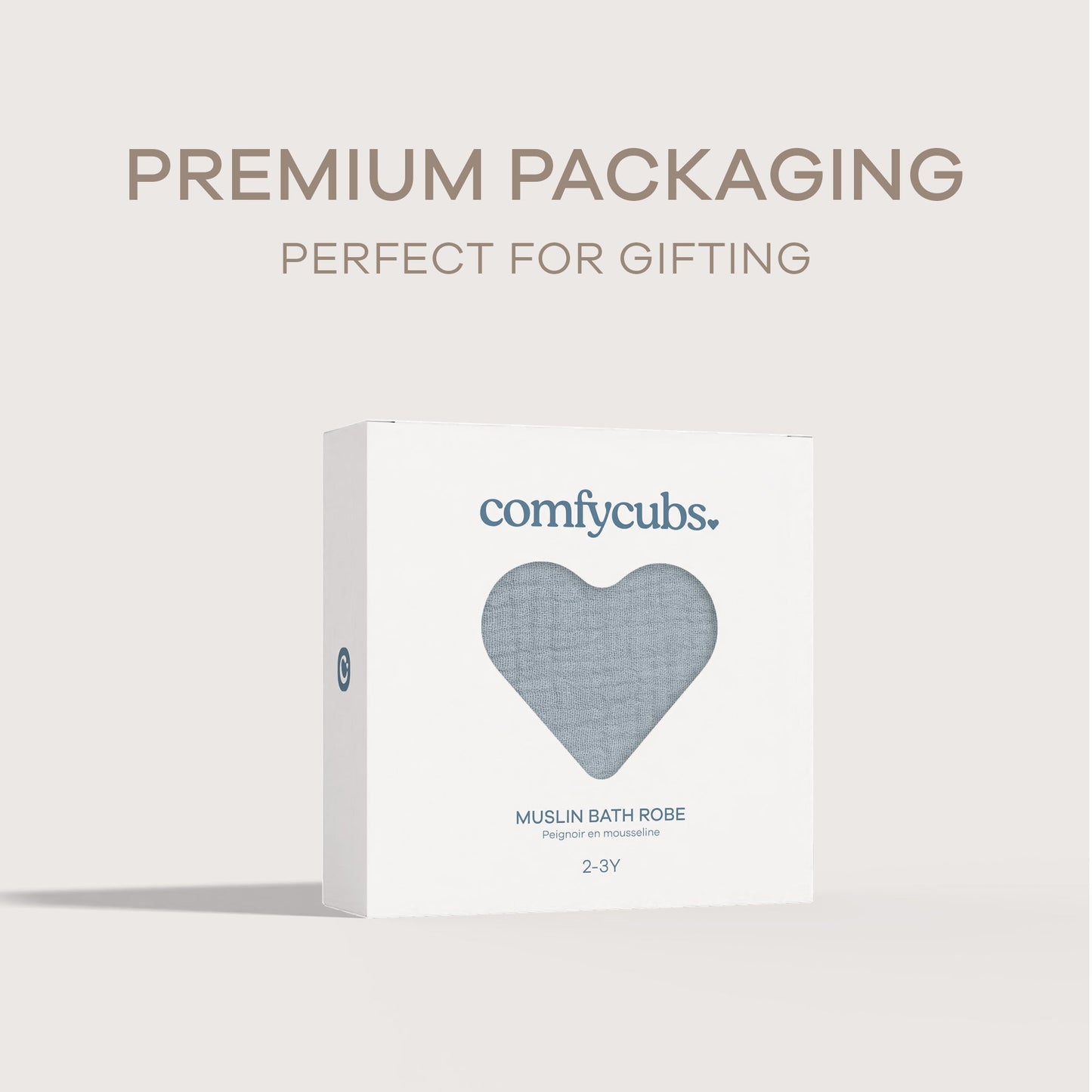 Muslin Bath Robe for Kids, Pacific Blue