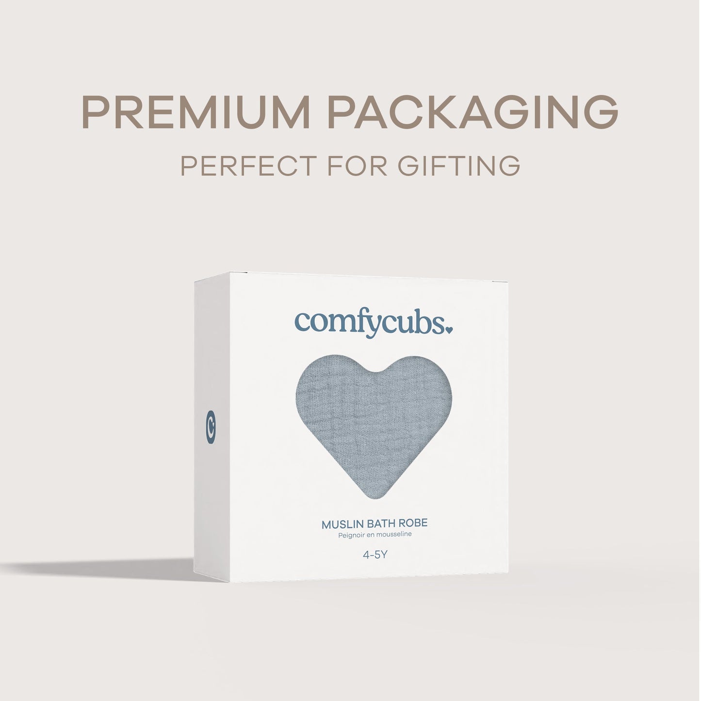 Muslin Bath Robe for Kids, Pacific Blue