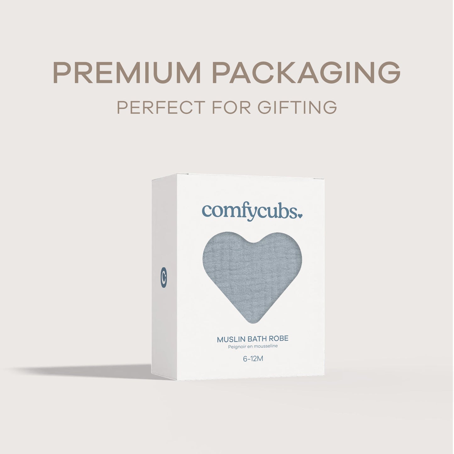 Muslin Bath Robe for Kids, Pacific Blue