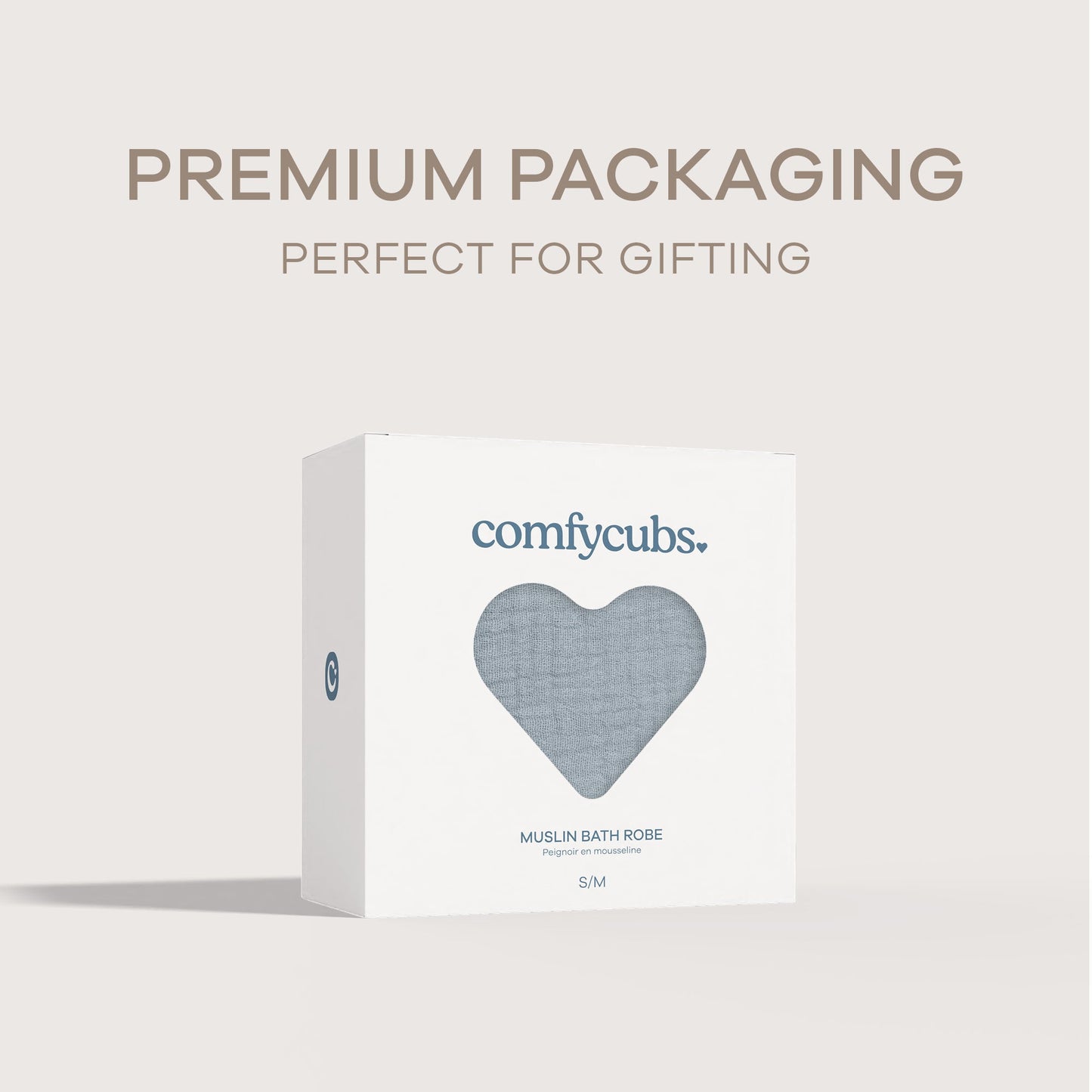 Muslin Bathrobe, Pacific Blue