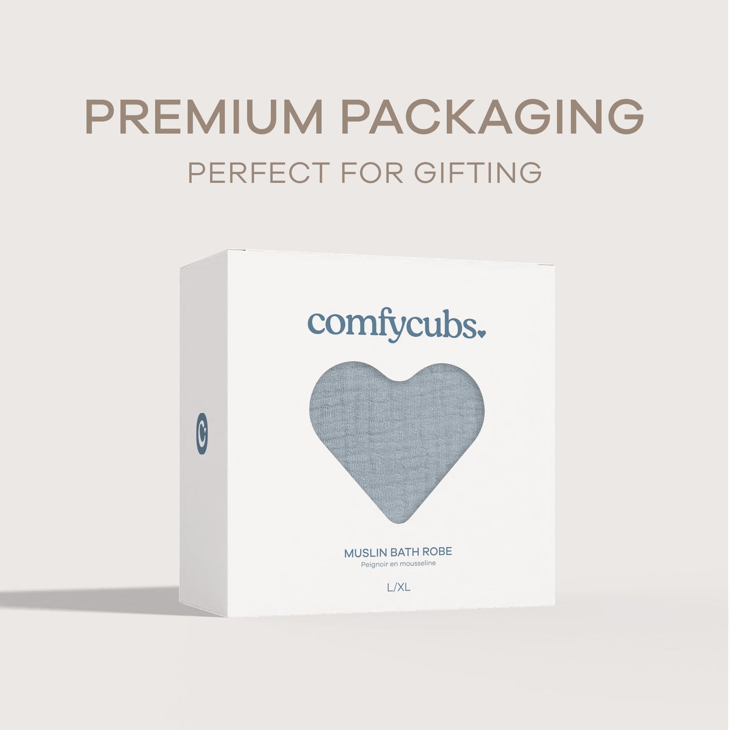 Muslin Bathrobe, Pacific Blue