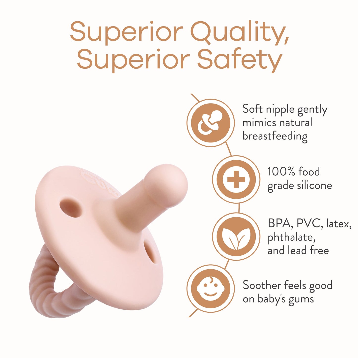 Pacifiers, 4 Pack - Pink Blush