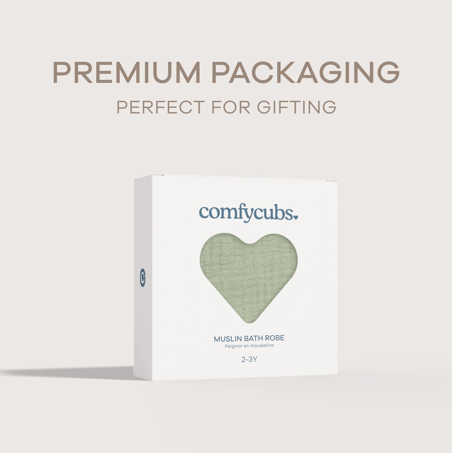 Muslin Bath Robe for Kids, Sage