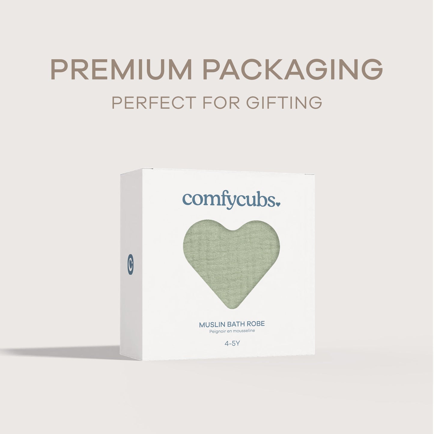 Muslin Bath Robe for Kids, Sage