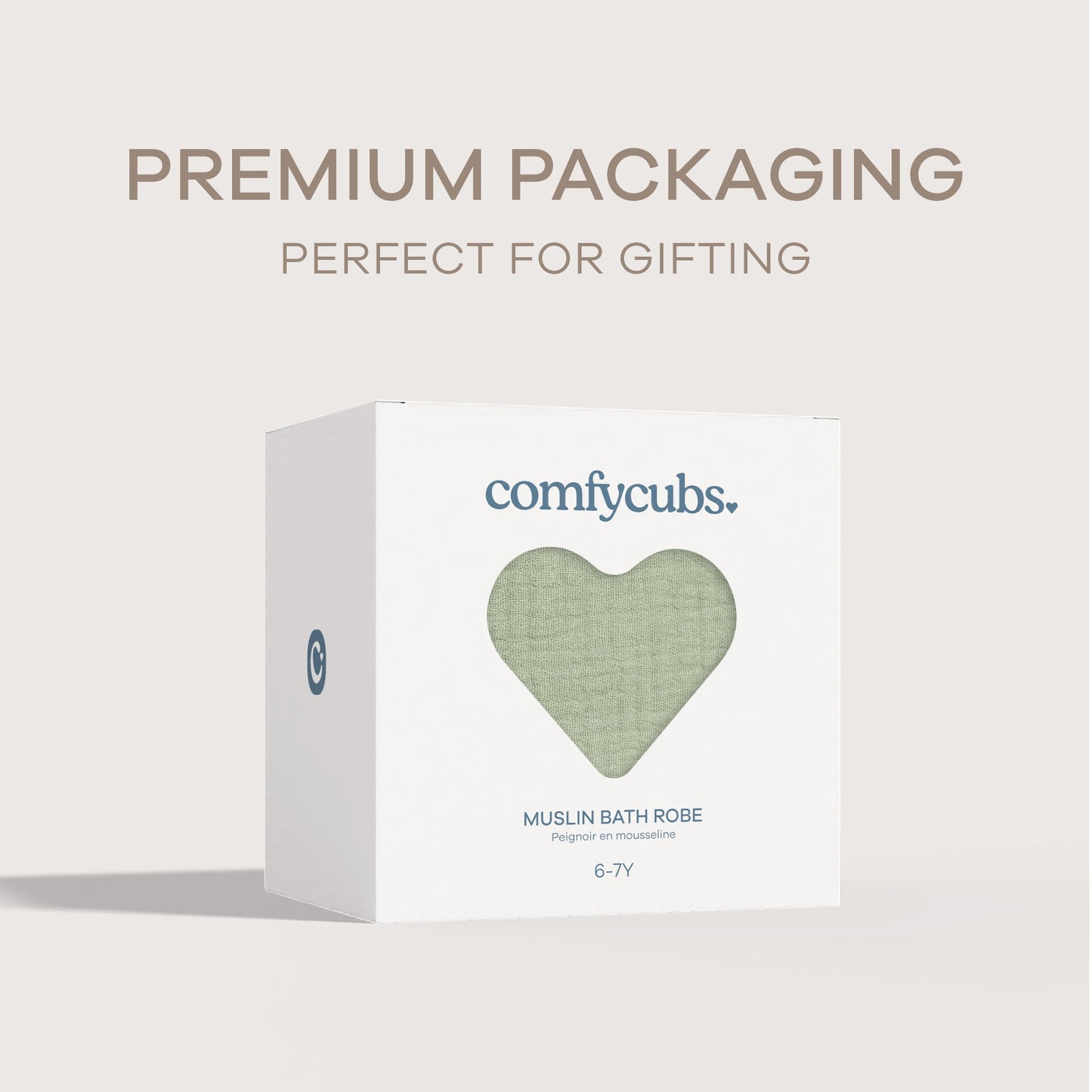 Muslin Bath Robe for Kids, Sage