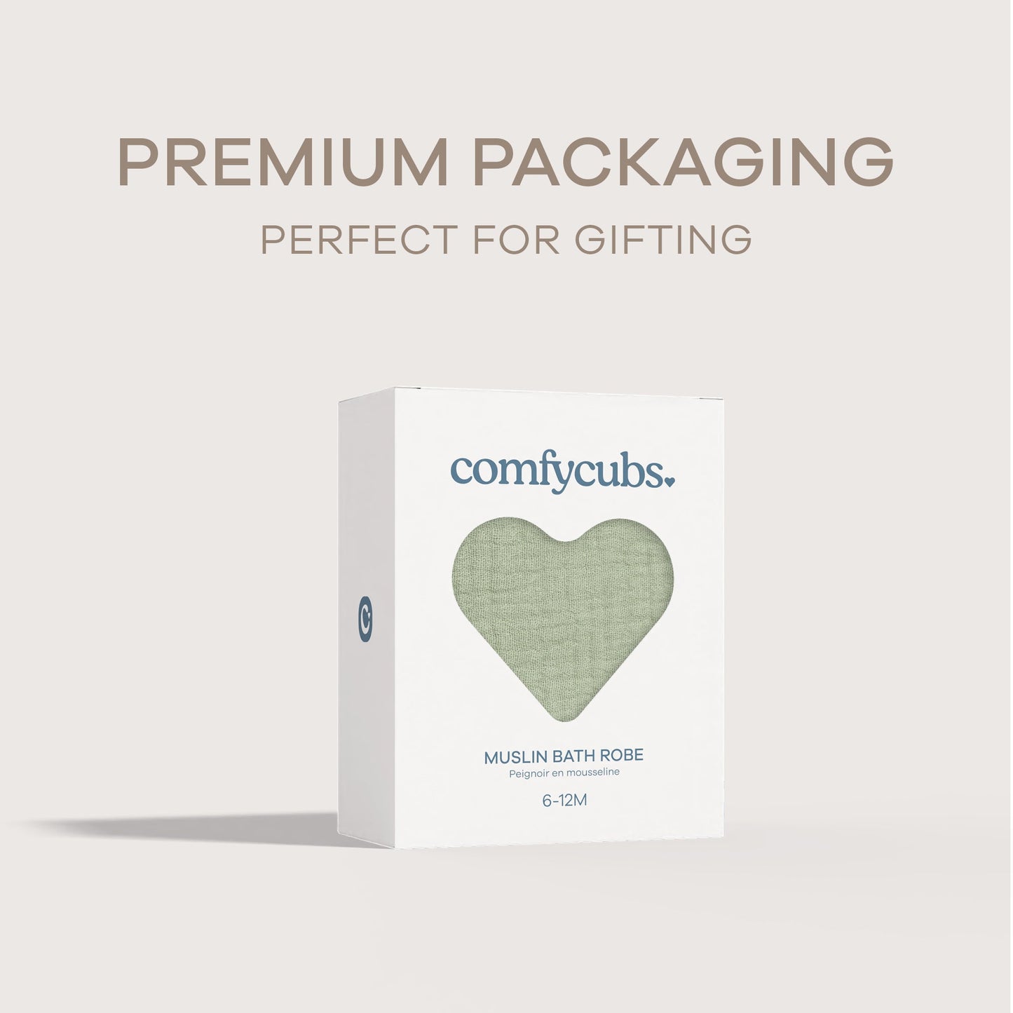 Muslin Bath Robe for Kids, Sage