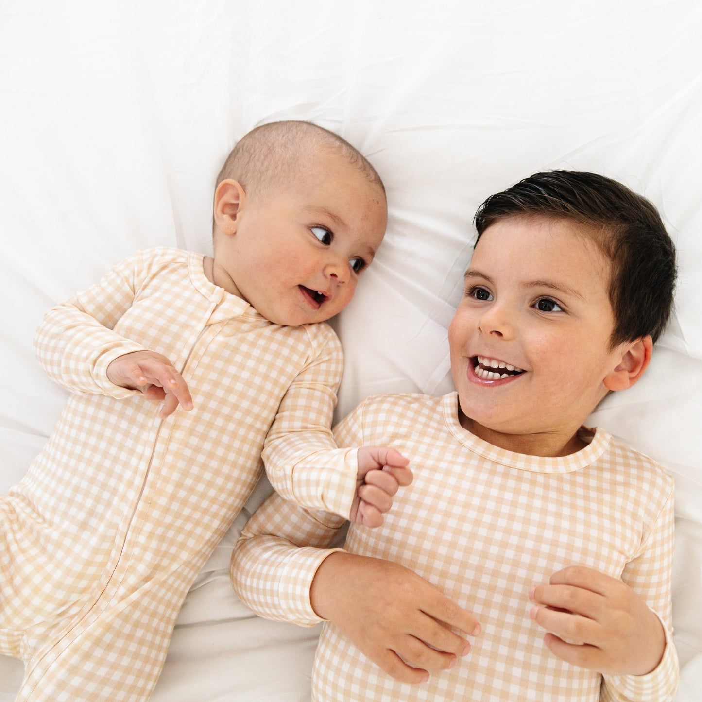 Sandstone Gingham Bamboo Sleeper