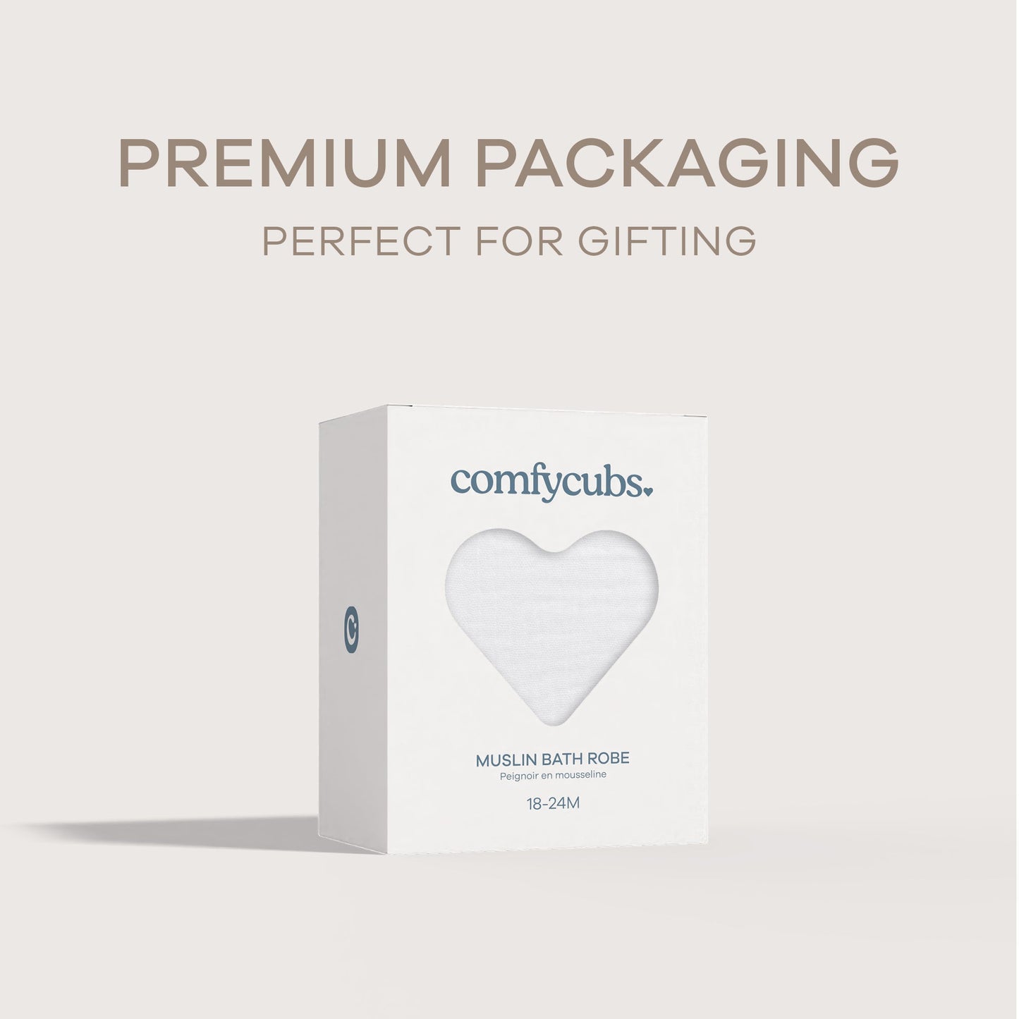 Muslin Bath Robe for Kids, White