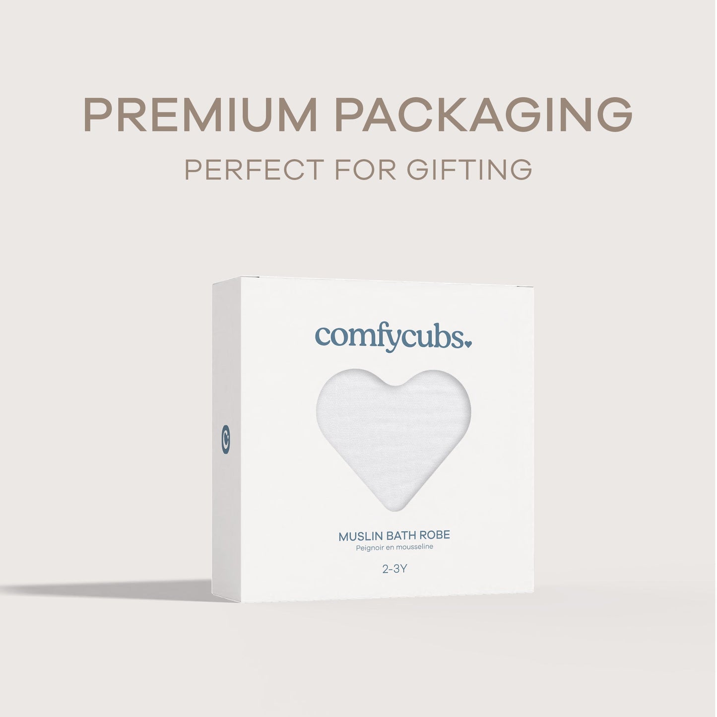 Muslin Bath Robe for Kids, White