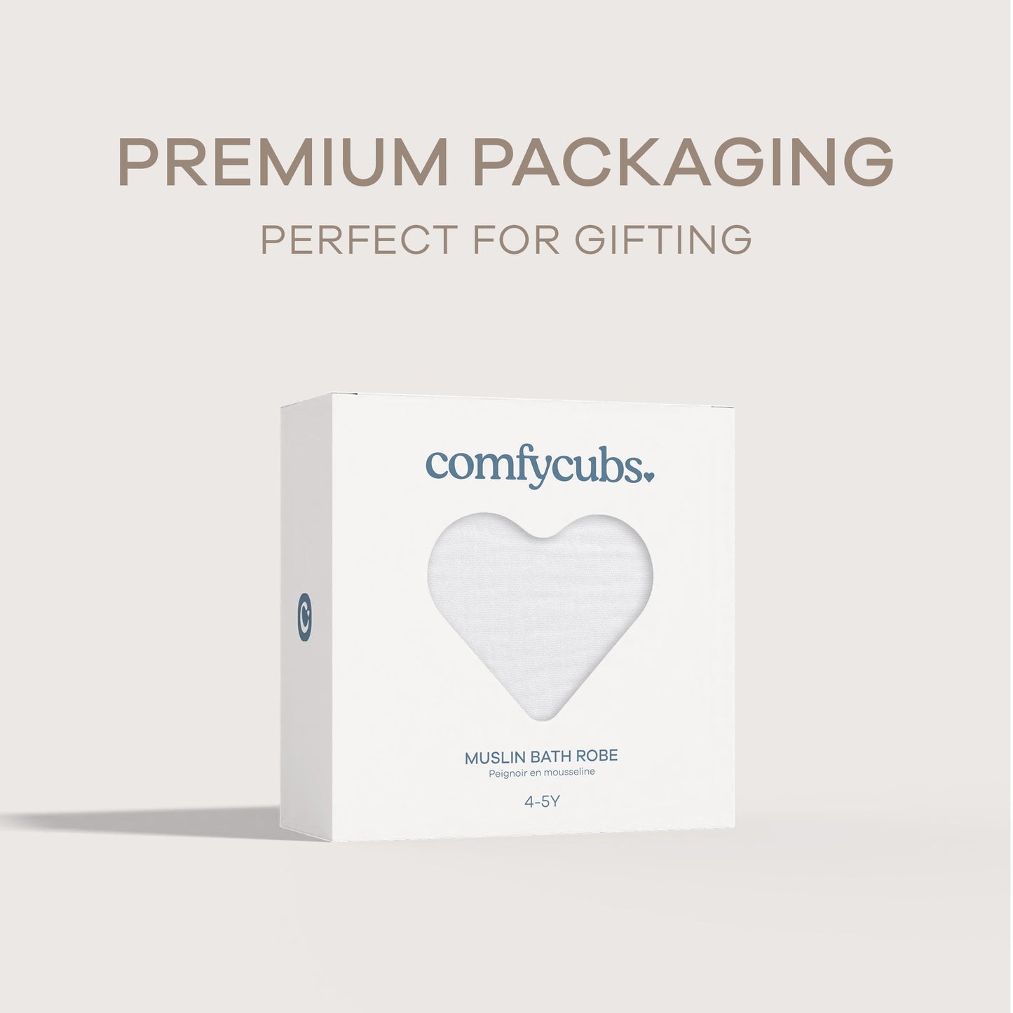 Muslin Bath Robe for Kids, White