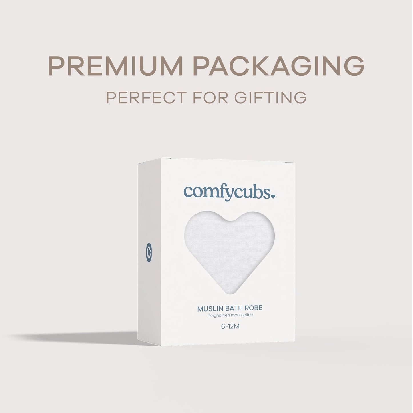 Muslin Bath Robe for Kids, White