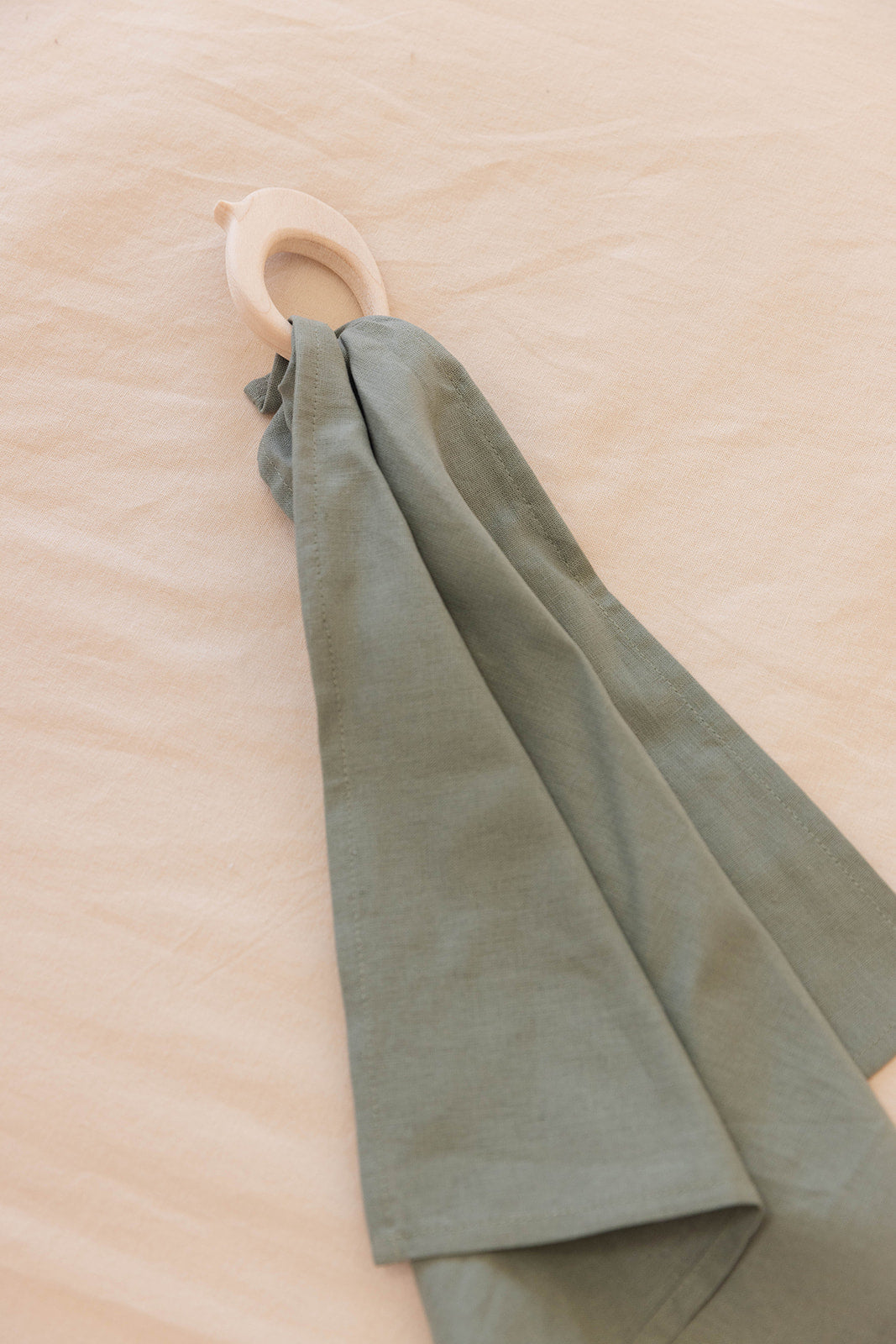 Acadian - Linen + Maple Ring Teether