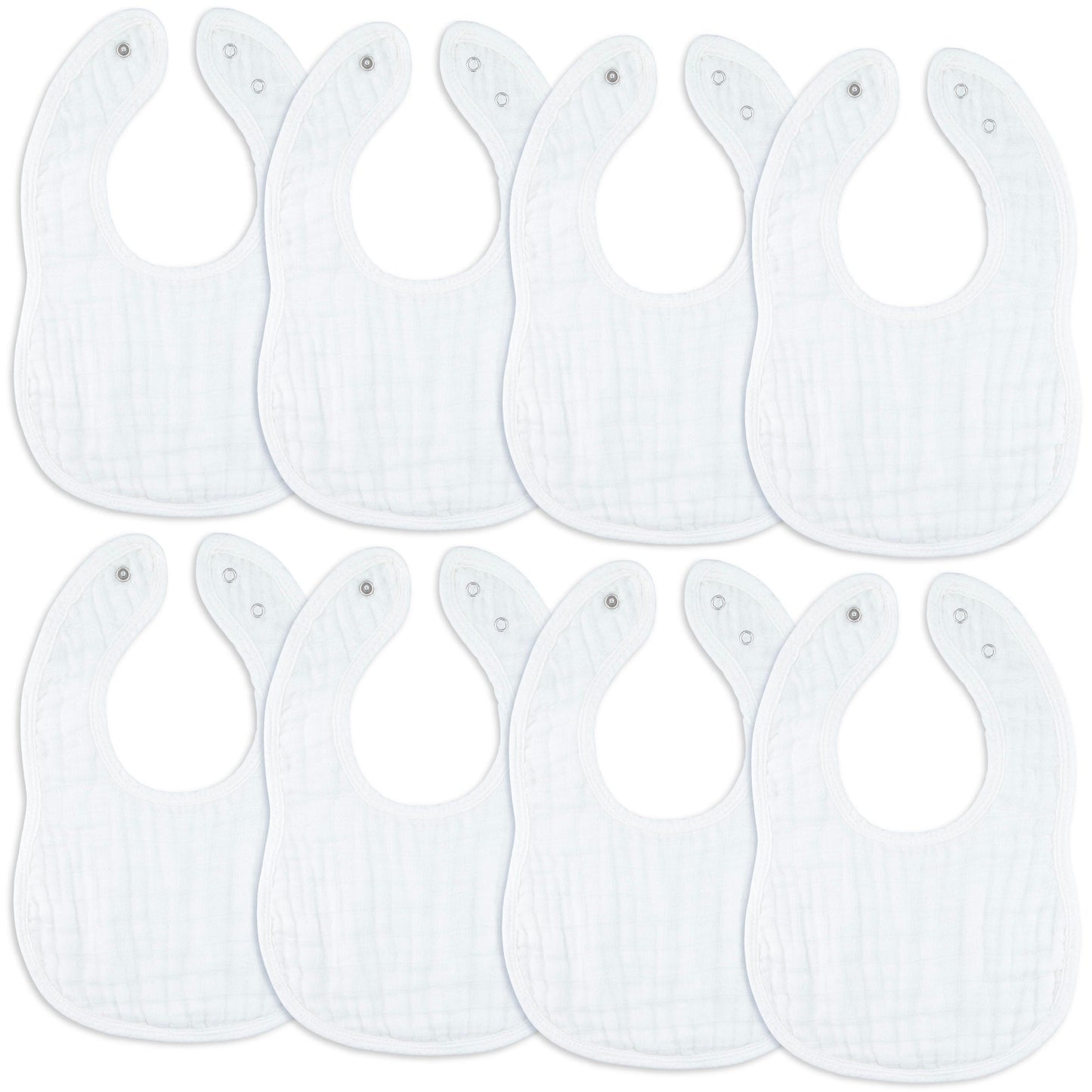 Muslin Bibs - White