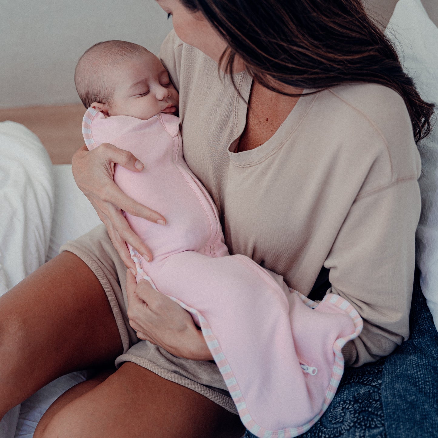 Easy Zipper Swaddle Blankets - Pink