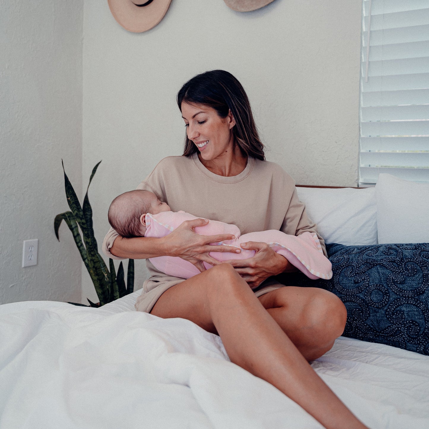 Easy Zipper Swaddle Blankets - Pink