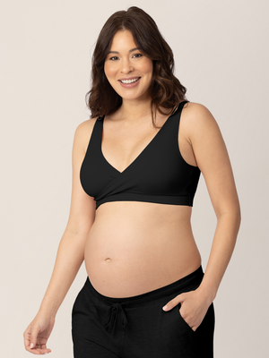 Sublime® Adjustable Crossover Nursing & Lounge Bra | Black | Kindred Bravely - additional view