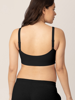 Sublime® Adjustable Crossover Nursing & Lounge Bra | Black | Kindred Bravely - additional view