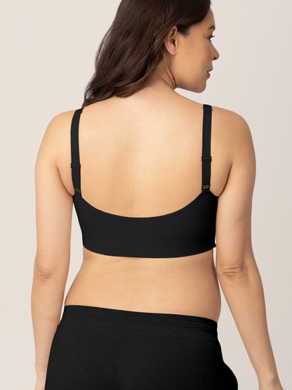 Sublime® Adjustable Crossover Nursing & Lounge Bra | Black