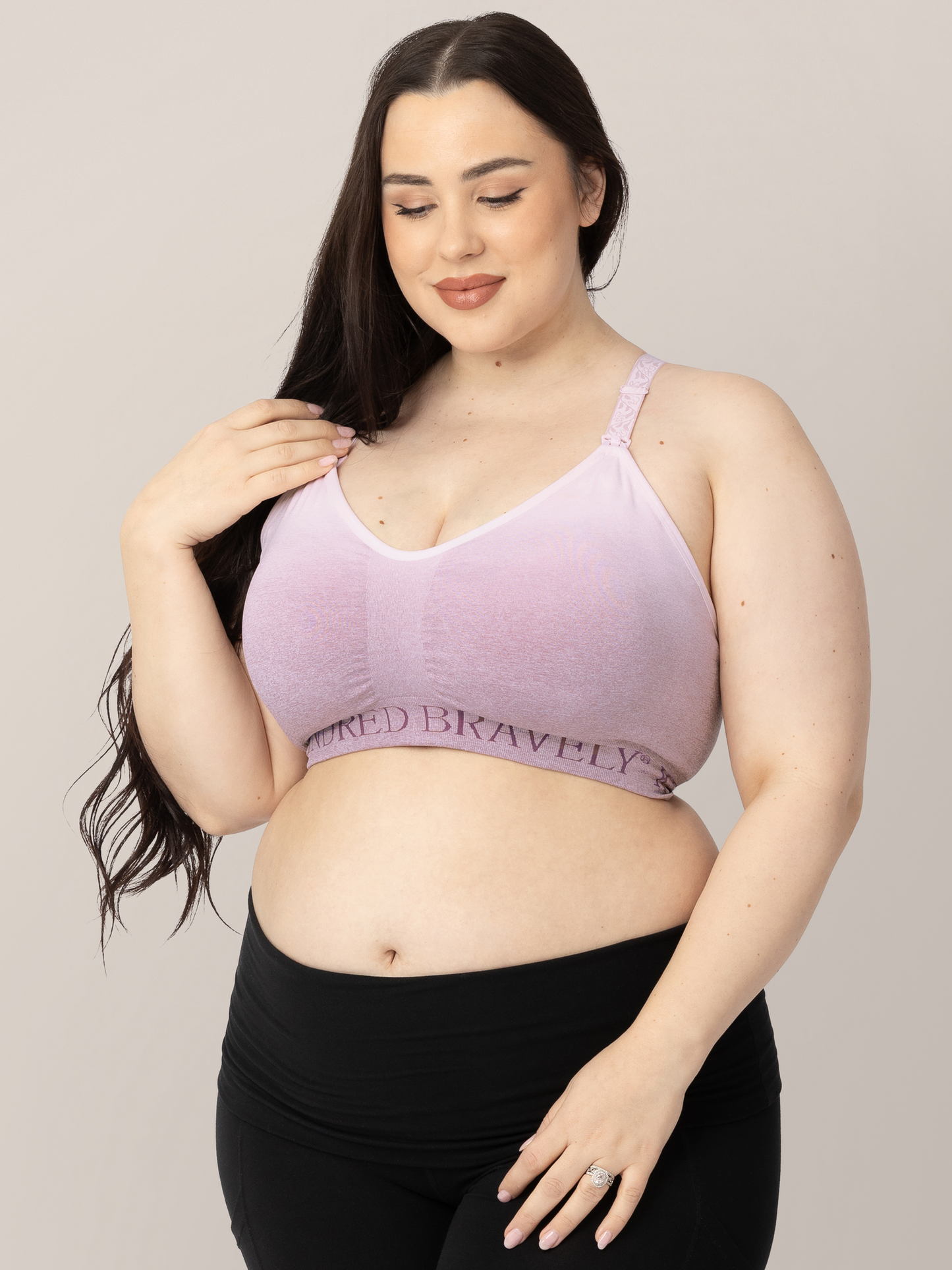 Sublime® Hands-Free Pumping & Nursing Sports Bra | Ombre Purple