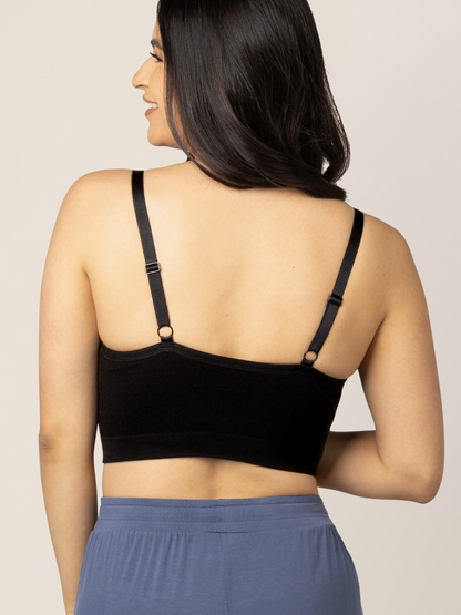 Sublime® Bamboo Hands-Free Pumping Lounge & Sleep Bra | Black