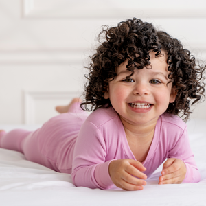 Toddler/Kids Bamboo Pajamas - Misty Mauve | Dreamland Baby - additional view