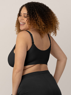Sublime® Adjustable Crossover Nursing & Lounge Bra | Black | Kindred Bravely - additional view