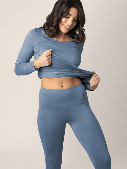 Jane Nursing Pajama Set | Slate Blue